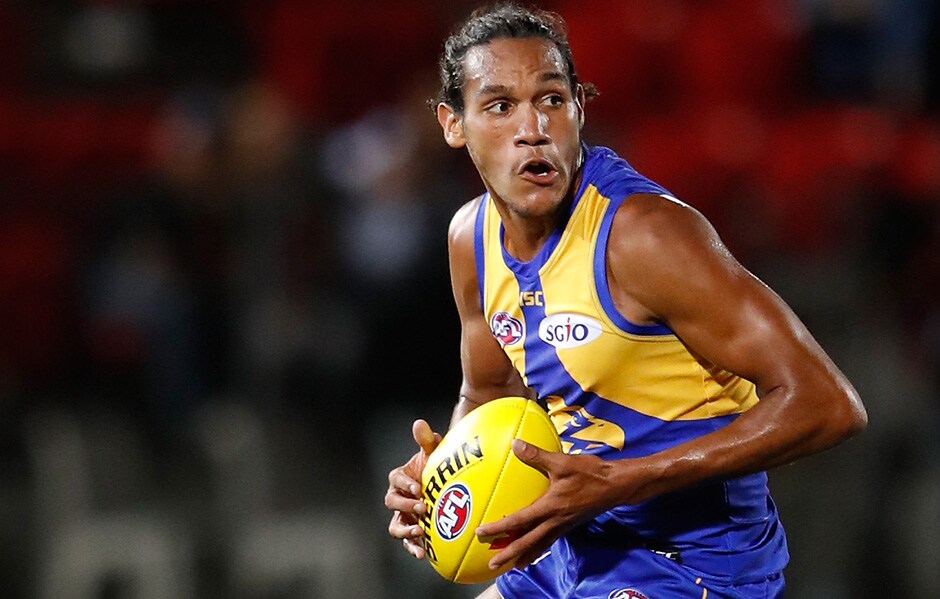 AFLX 2018 - Adelaide Tournament ADELAIDE, AUSTRALIA - FEBRUARY 15: Francis Watson of the Eagles in action during the AFLX match between the West Coast Eagles and the Collingwood Magpies at Hindmarsh Stadium on February 15, 2018 in Adelaide, Australia. (Photo by Michael Willson/AFL Media)